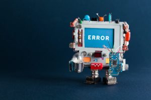 Error concept poster.